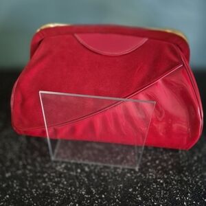 Vintage Red Patent Leather Clutch